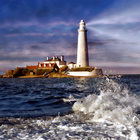 Buy canvas prints of  St. Mary's lighthouse by Alan Mattison