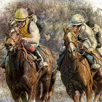 Buy canvas prints of  May the best horse win by Alan Mattison