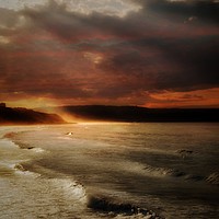 Buy canvas prints of Whitby sunset by Alan Mattison