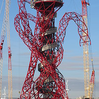 Buy canvas prints of Arcelormittal orbit construction by cairis hickey