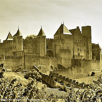Buy canvas prints of Fortified City of Carcassonne by Paul Boyce