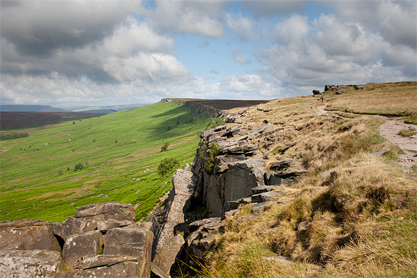 View along Stanage Edge Picture Board by George Cox
