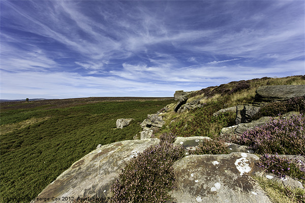 Curbar Edge Derbyshire UK Picture Board by George Cox