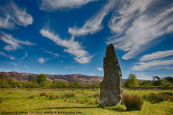 Standing Stone at Lochbuie, Mull Picture Board by George Cox