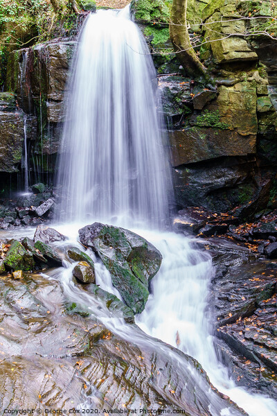 Lumsdale Waterfall Picture Board by George Cox