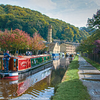 Buy canvas prints of Rochdale Canal at Hebden Bridge by Philip Baines