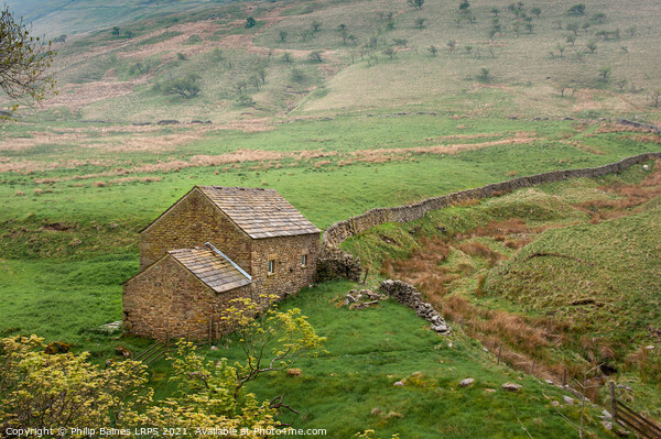 Edale Valley Farm Buildings Picture Board by Philip Baines