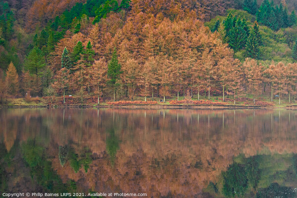 Reflections on Derwent Reservoir Picture Board by Philip Baines