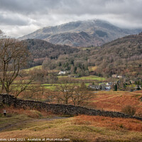 Buy canvas prints of Elterwater Village in The Langdales by Philip Baines