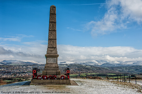 Werneth Low Monument Picture Board by Philip Baines