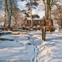 Buy canvas prints of Bronte Parsonage in the snow by Philip Baines