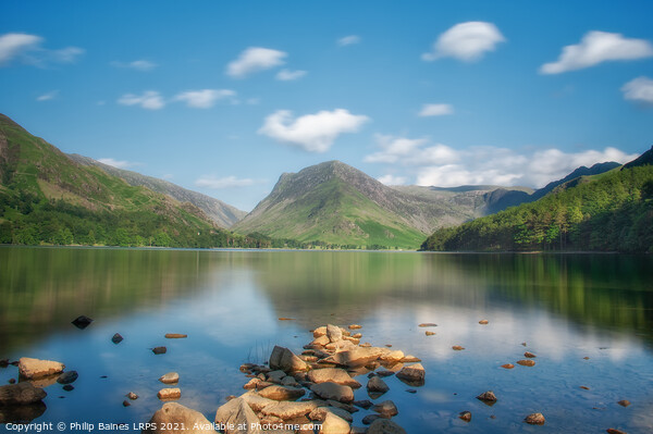 Buttermere Reflections Picture Board by Philip Baines