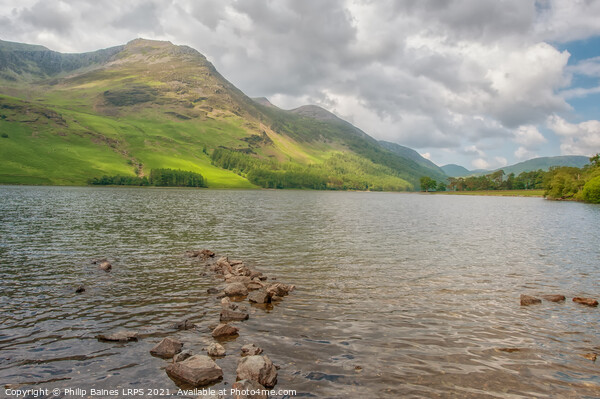 Buttermere, looking towards High Stile and Red Pik Picture Board by Philip Baines