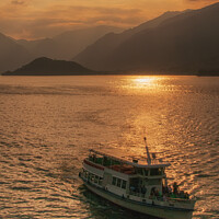 Buy canvas prints of Bellagio Sunset, Lake Como by Philip Baines