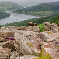 Buy canvas prints of Ladybower Reservoir from Bamford Edge by Philip Baines