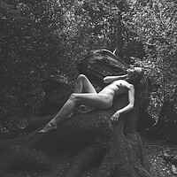 Buy canvas prints of Hiraeth 175 Suzzi - Landscape Art Nude  by Henry Clayton