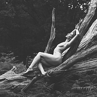 Buy canvas prints of Hiraeth 90 Suzzi - Landscape Art Nude  by Henry Clayton