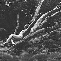 Buy canvas prints of Hiraeth 88 Suzzi - Landscape Art Nude  by Henry Clayton