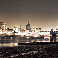Buy canvas prints of London Skyline - Cityscape - Southbank and St Paul by Henry Clayton