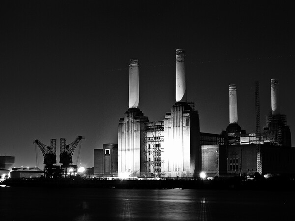 Battersea Power Station at Night - London Cityscapes  Picture Board by Henry Clayton