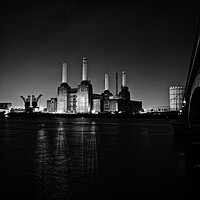 Buy canvas prints of Battersea Power Station at Night - London Cityscapes  by Henry Clayton