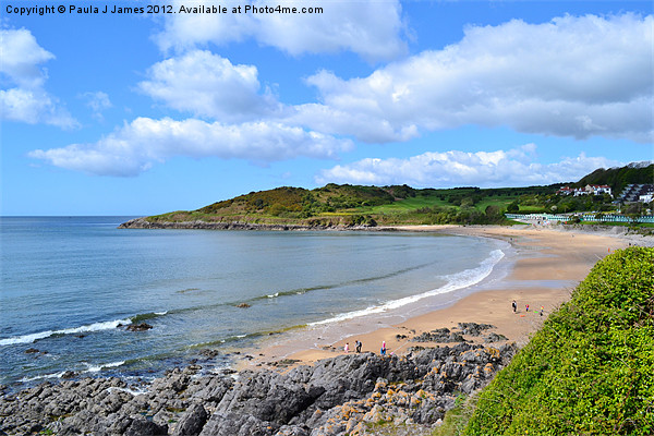 Langland Bay, Gower Picture Board by Paula J James