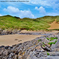 Buy canvas prints of Pobbles Bay, Gower by Paula J James