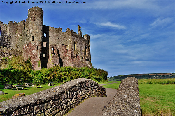 Laugharne Castle Picture Board by Paula J James