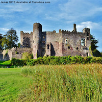 Buy canvas prints of Laugharne Castle by Paula J James