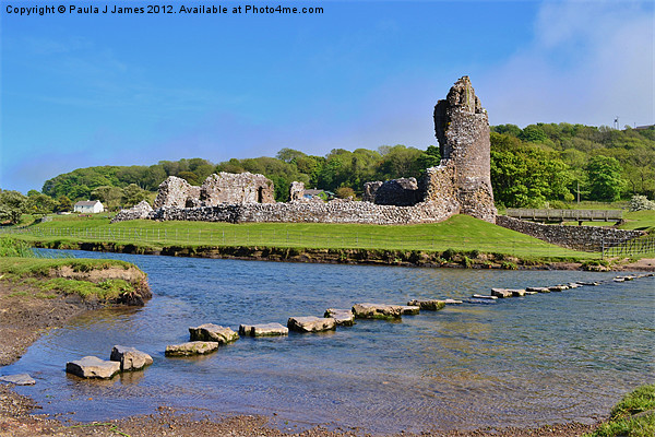 Ogmore Castle Picture Board by Paula J James
