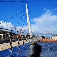 Buy canvas prints of Sail Bridge, Swansea by Paula J James