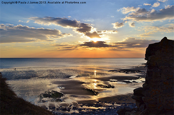 Sunset at Southerndown Picture Board by Paula J James