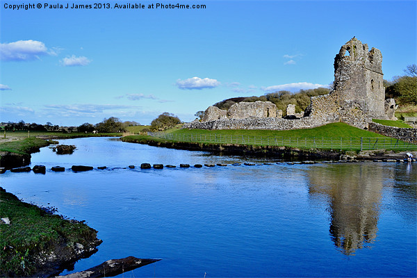 Ogmore Castle Picture Board by Paula J James