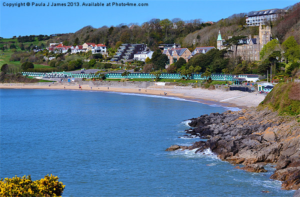 Langland Bay Picture Board by Paula J James