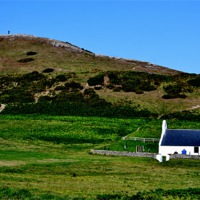 Buy canvas prints of Holy Cross Church, Mwnt by Paula J James