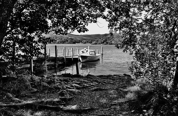 Boat on Derwent Water Picture Board by Paula J James