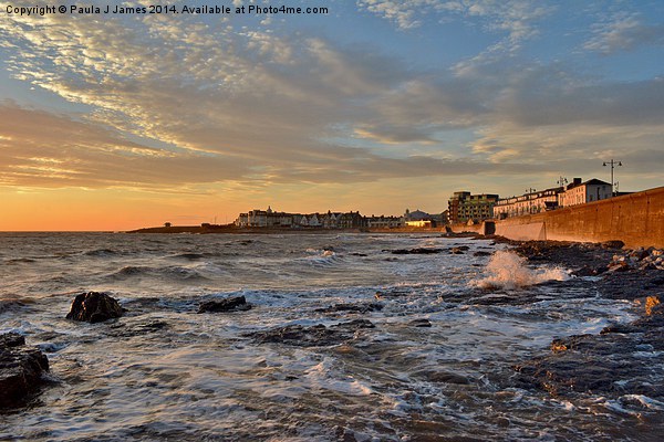 Porthcawl at Sunset Picture Board by Paula J James