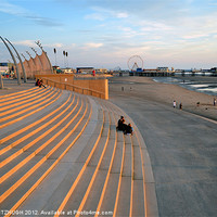 Buy canvas prints of The New Steps On Blackpool Beach by JEAN FITZHUGH