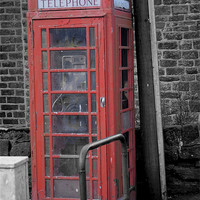 Buy canvas prints of Red Telephone Box by JEAN FITZHUGH