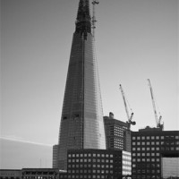Buy canvas prints of The Shard Tower Mono by Peter Carroll