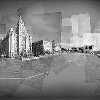 Buy canvas prints of Liverpool Waterfront Panograph by Peter Carroll