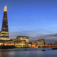 Buy canvas prints of  The Shard at Sunset. by Peter Carroll
