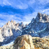 Buy canvas prints of  Chamonix Alps Art Panorama  by David Pyatt