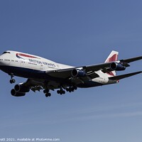 Buy canvas prints of British Airways Boeing 747-436           by David Pyatt