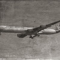 Buy canvas prints of Virgin Atlantic Airbus Vintage by David Pyatt