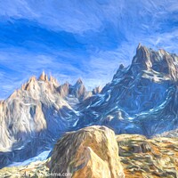 Buy canvas prints of French Alps Art Panorama  by David Pyatt