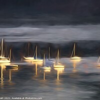 Buy canvas prints of Lake Mondsee Boats Art by David Pyatt