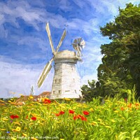 Buy canvas prints of Windmill Meadow Art by David Pyatt