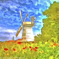Buy canvas prints of Windmill Pop Art by David Pyatt