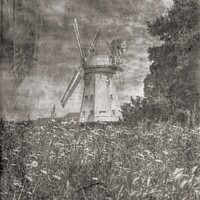 Buy canvas prints of Vintage Windmill by David Pyatt